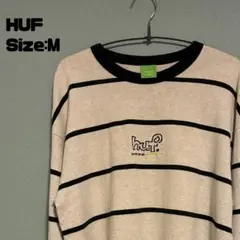 HUF ストライプ 長袖カットソー M