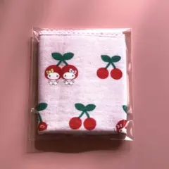 サンリオ ハローキティ シナモン マイメロ プチタオル チェリー ピンク レア