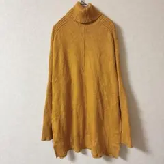 TIME AND TRUE【S】マスタード タートルネックニット 海外古着