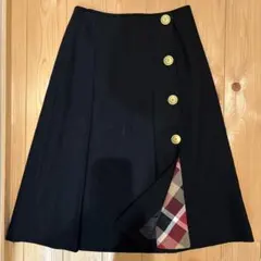 BLACKLABEL プリーツスカート チェック柄36サイズ　ひざ下