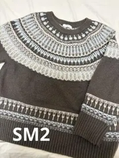 サマンサモスモス　blue SM2 ノルディック柄ニット
