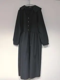 【新品(未着用)】授乳服・マタニティウエア レディース　ブラック　長袖ワンピース