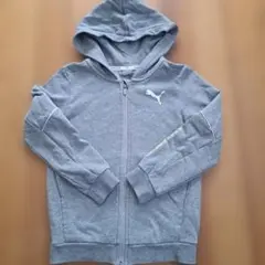 PUMA フード付きグレーパーカー 140