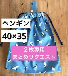 あこ様 リクエスト 2点 まとめ商品　大きめお着替え袋　巾着袋　男の子女の子