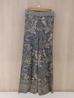 ZARA WOMAN ザラウーマン 花柄 タックワイドパンツ M