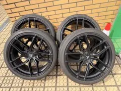 テスラ モデルx 20インチ タイヤホイールセット マットブラック塗装 テスラ モデルx 20インチ タイヤホイールセット マットブラック塗装