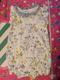 NEXTBaby 花柄フリルロンパース 青 黄色 3-6m 60-70 夏