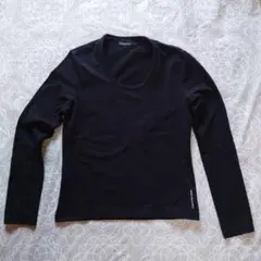 カルバンクラインジーンズレディースブラック 長袖 Tシャツ ストレッチ素材