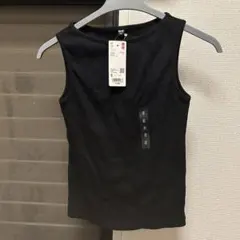 リブボートネック ノースリーブT S