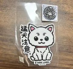 定春 猛犬注意 銀魂 ステッカー　B-SIDE LABEL ビーサイドレーベル