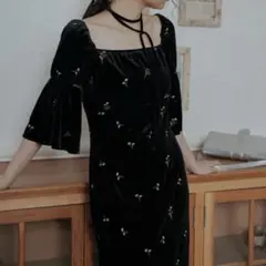 Kastane オケージョンドレス ベロア