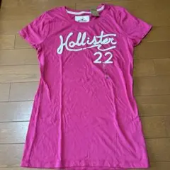 【未使用タグ付き】Hollister ホリスター Tシャツ ピンク M チビTのサムネイル