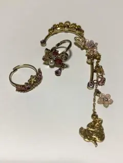 ラプンツェル　ディズニーストア　イヤーカフ　リングセット