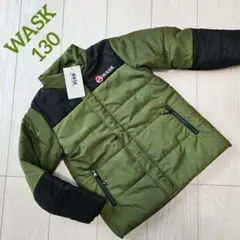 WASK ワスク　中綿コート ダウン　オリーブグリーン/ブラック 新品 130