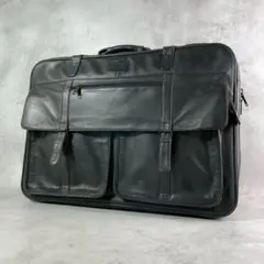 希少✨dunhill ダンヒル 2way ガーメントバッグ ロゴ刻印 レザー 黒