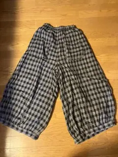 新品 中川政七商店 あったか小格子もんぺパンツ あったかモンペパンツ