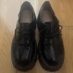 黒レザー厚底ローファーのサムネイル