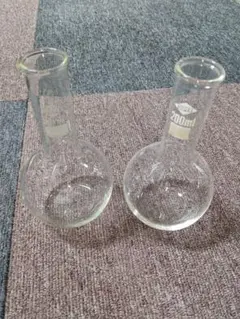 【10個セット】ガラス製丸底フラスコ 200ml 未使用 理化学実験 花瓶