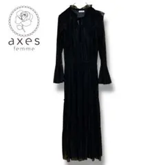 axes femme アクシーズファム 総レース ロング ワンピース