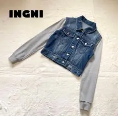 INGNIイング デニムジャケット 【M】Gジャン ショート丈 異素材 ブルー