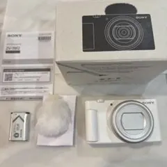 中古】SONY VLOGCAM ZV-1F + GP-VPT2BTホワイト - メルカリ