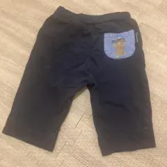 クマ刺繍 ネイビー カジュアルパンツ 95cm以下