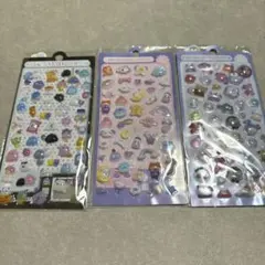 【3枚セット】かわいさいっぱいぷっくりシール　ぷっくり3Dシール