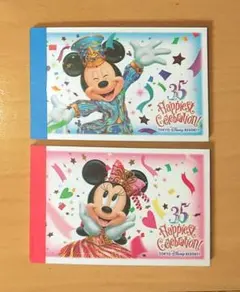 ディズニー 35周年 グランドフィナーレ チケット型メモ ミッキー & ミニー
