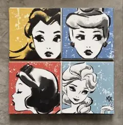 ディズニー プリンセス アートデリ エルサ シンデレラ ベル 白雪姫 4点セット