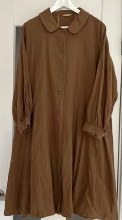 サマンサモス　シャンブレースリーブギャザーコートワンピース