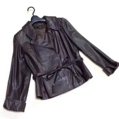 ワールド modify モディファイ ラムレザー ジャケット 羊革 こげ茶