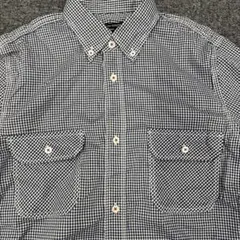 198　コムデギャルソンオム　チェック柄 半袖ボタンダウンシャツ