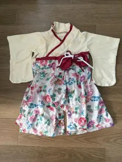 花柄着物風ドレス 70サイズ