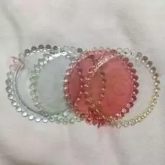 ガラスカラフルプラスチックコースター4枚セット
