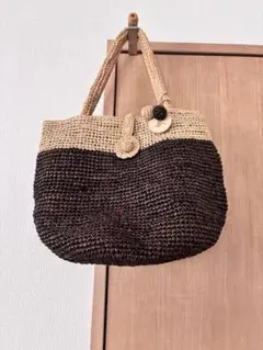 agnes b かごバッグ バイカラー トートバッグ