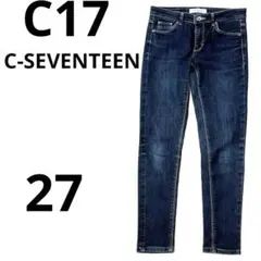 C17 C-SEVENTEEN スキニーデニムパンツ　ブルー　27インチ