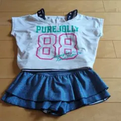 女の子用水着　セパレート3点セット　130cm