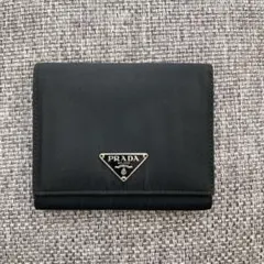 プラダ　3つ折り財布　ナイロン　ブラック