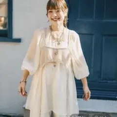 ニコアンド ［Make Stuff '26］みきてぃシアービスチェブラウス　黒 ニコアンド⭐︎ みきてぃさんプロデュースのシアービスチェブラウス
