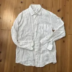 UNIQLO リネン ホワイトシャツ M