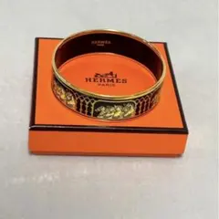 HERMES エルメス 馬モチーフ バングル ブラック×ゴールドのサムネイル