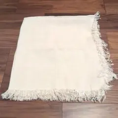 【美品】ASAUCE MELER ベルギーリネンフリンジストール