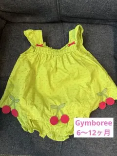 ジンボリー 黄緑 ロンパース さくらんぼ 6〜12ヶ月