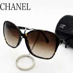CHANEL シャネル サングラス ブラウン 茶色 ココマ―ク ウエリントン