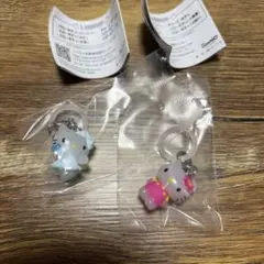 ハローキティ　めじるしアクセサリー　2個　天使　お花