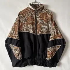 90s ヴィンテージ アニマル柄 ジップジャケット ビンテージ 古着 総柄