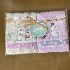 ムーミン タオル2枚セット ピンク・グレー