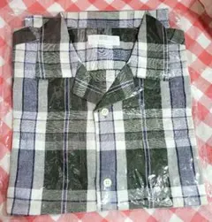 ユニクロ　リネン　オープンカラーシャツ　開襟シャツ　L