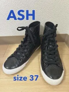 ASH ハイカットスニーカー クロコ型押し ブラック サイズ37 アッシュのサムネイル
