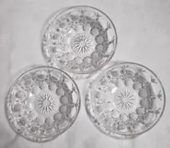 カットガラス　ボウル3枚セット 昭和レトロ
